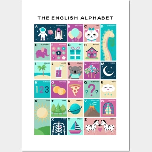 Children's Alphabet Picture Chart - English Alphabet Posters and Art